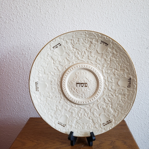 Lenox Accents Vintage Lenox Passover Seder Plate 24k Gold Trim